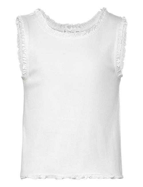 Ribbed Strap T-Shirt Mango White