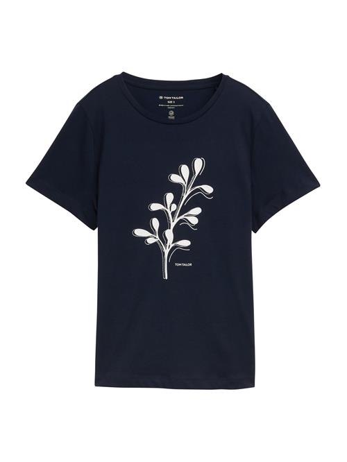 Se TOM TAILOR Shirts  mørkeblå / hvid ved About You
