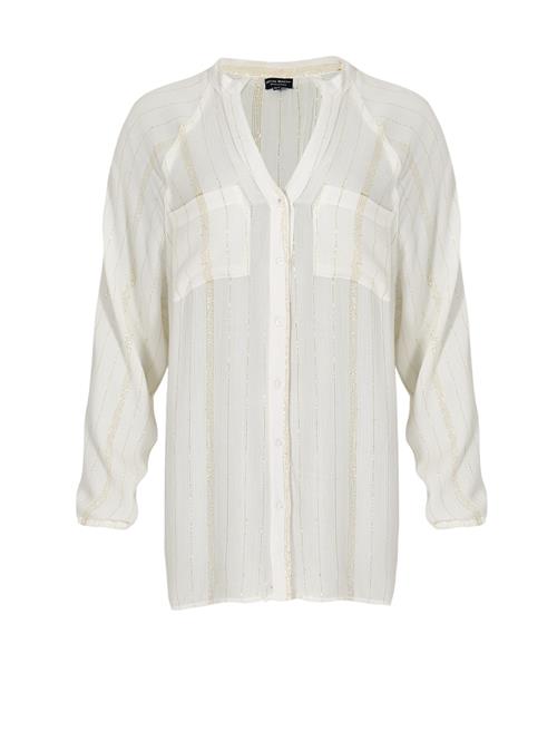 South Beach Bluse  guld / hvid