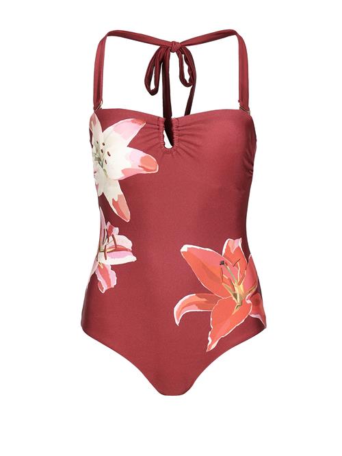 South Beach Badedragt  gul / orange / bordeaux / hvid