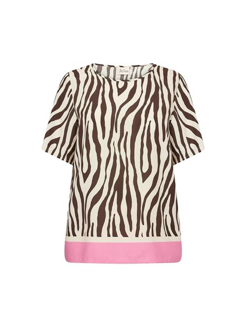 Wasabi Concept Bluse 'Mandie'  cappuccino / lyserød / sort