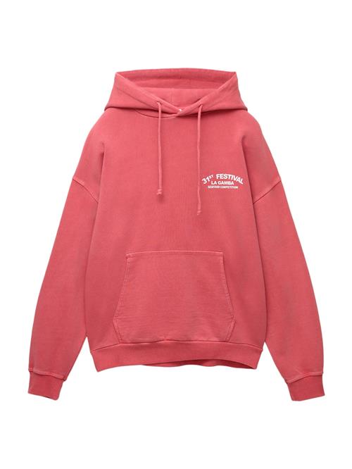 Pull&Bear Sweatshirt 'PACIFIC'  gul / hindbær / sort / hvid
