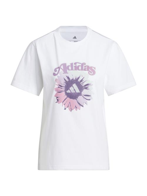 ADIDAS SPORTSWEAR Funktionsbluse 'FLORAL'  lysegrå / lilla / lysviolet / hvid