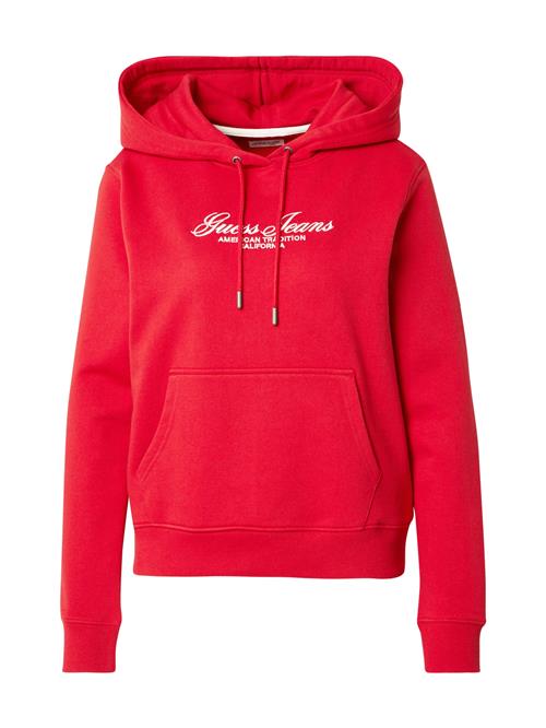 GUESS JEANS Sweatshirt  rød / hvid