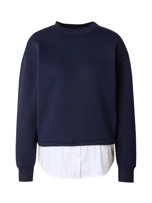 ABOUT YOU Sweatshirt 'Dorina'  mørkeblå / hvid