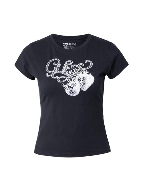 GUESS Shirts 'STRAWBERRY'  sort / hvid