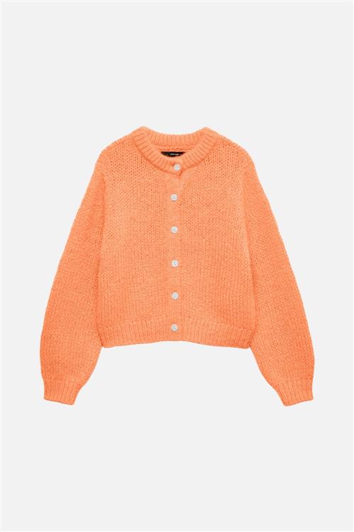 Wilo O-Neck Cardigan - Cantaloupe - S - Vero Moda