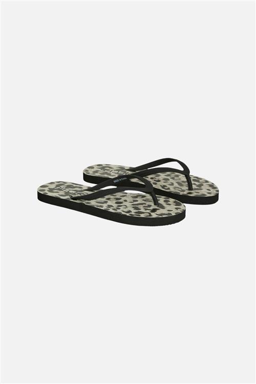 Sommer Print Flip Flop - Sort Leo - PIECES