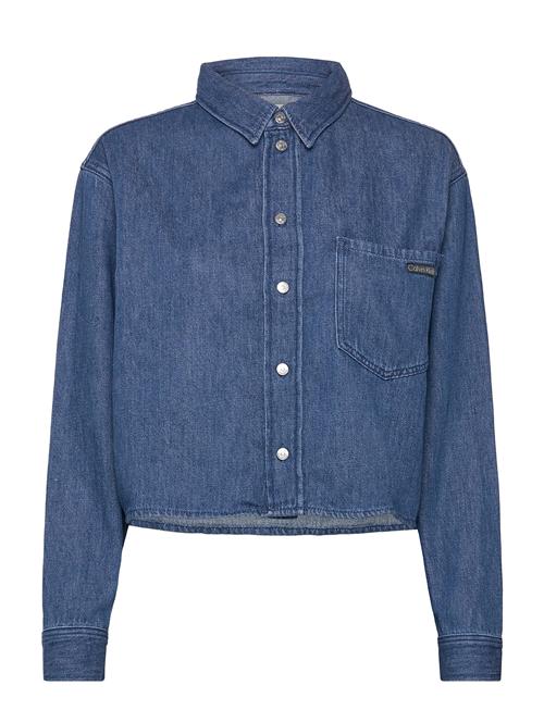 Cropped Dad Denim Shirt Calvin Klein Jeans Blue