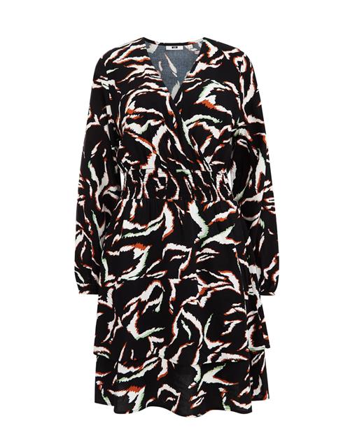 WE Fashion Kjole  creme / sort