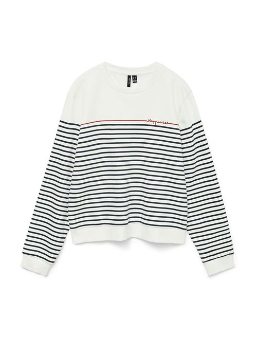 Se VERO MODA Sweatshirt 'VMFernanda'  marin / mørkerød / hvid ved About You