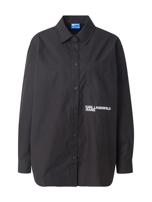 KARL LAGERFELD JEANS Bluse  sort / hvid