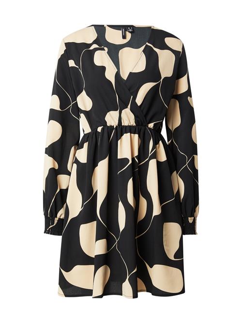 VERO MODA Kjole 'VMLYDIA'  beige / sort