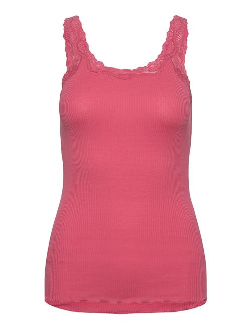 Rwbabette Sl Deep Back Lace Top Rosemunde Pink