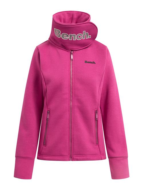 BENCH Sportssweatjakke 'Haylo'  pink / sort / hvid