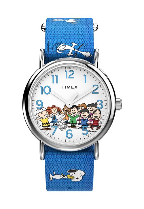 TIMEX Analogt ur  blå / naturhvid