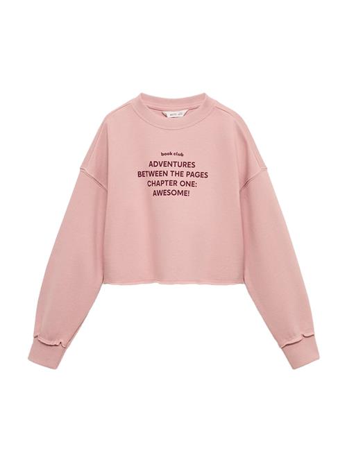 MANGO KIDS Sweatshirt 'CHAPTER'  lyserød / mørkerød