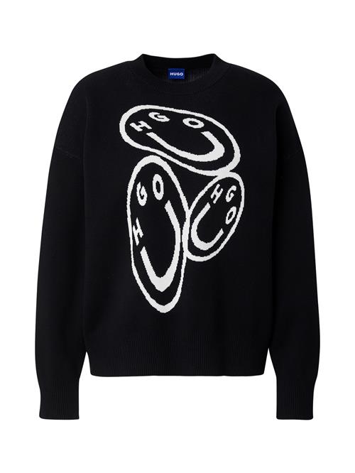 HUGO Pullover 'Seginy_B'  sort / hvid