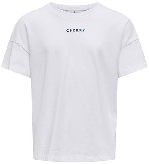 Kids Only T-shirt - kogCarrie - Bright White/Cherry
