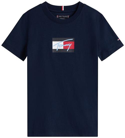 Tommy Hilfiger T-shirt - Script Flag - Dark Night Navy