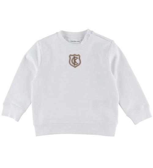 Calvin Klein Sweatshitt - Crest Logo - Bright White