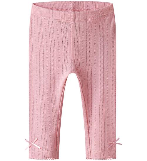 Name It Leggings - NbfHappy - Cameo Pink m. Hulmønster