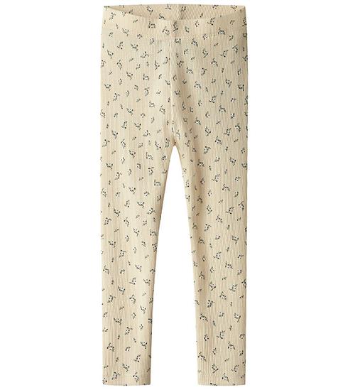 Name It Leggings - Rib - NmfHoise - Sun Kiss m. Blomster