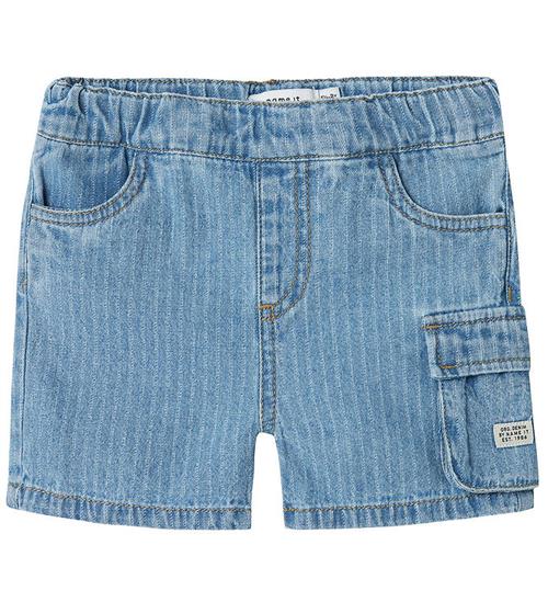 Name it Shorts - NmmRyan - Light Blue Denim/STRIPES