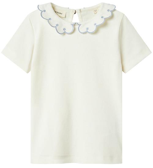 Lil Atelier T-shirt - NmfFundo Coconut Mlik/Zen Blue
