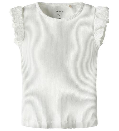 Name It T-shirt - Rib - NmfHalina - Bright White m. Blonder