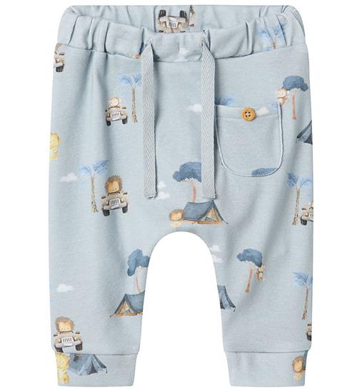 Name It Bukser - NbmHelp - Pearl Blue m. Print