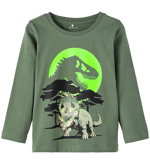 Name It Bluse - NmmPjank Jurassic - Laurel Wreath