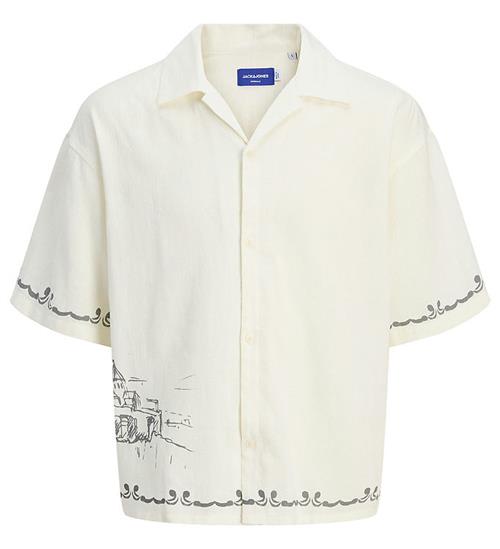 Jack & Jones Skjorte - JorAcapulco - Cloud Dancer m. Print