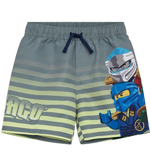 LEGOÂ® Ninjago Badeshorts - LwAgan 305 - Lysegrøn m. Print