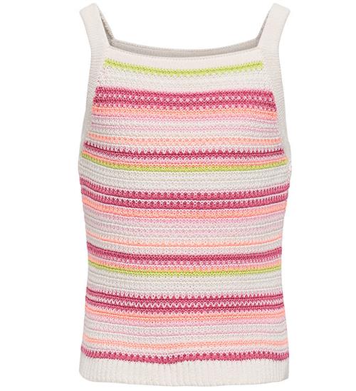 Kids Only Top - KogBelli - Strik - Ecru/Camelia Rose/ Roseate Sp