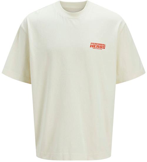 Jack & Jones T-shirt - JcoInterlude - Sweet Corn m. Tekst