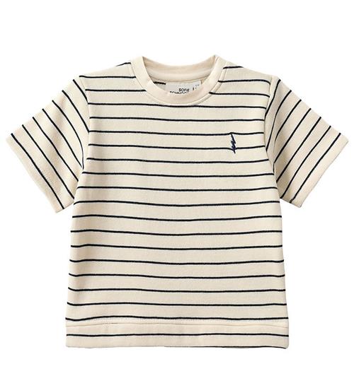 Sofie Schnoor T-Shirt - Antique White W. Blue