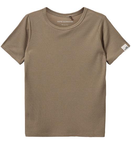 Sofie Schnoor T-Shirt - Rib - PiperSK - Dark Sand