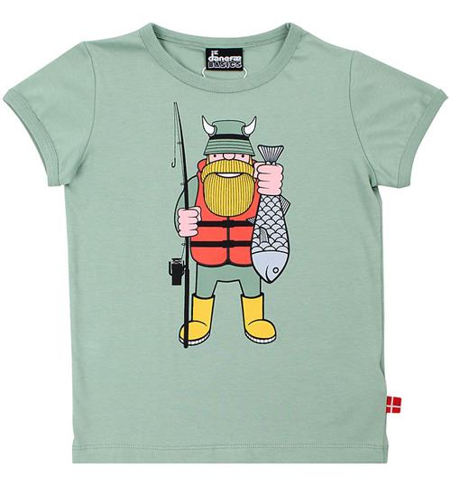 Danefæ T-shirt - Danebasic - Herb Green Fisk Din Ven
