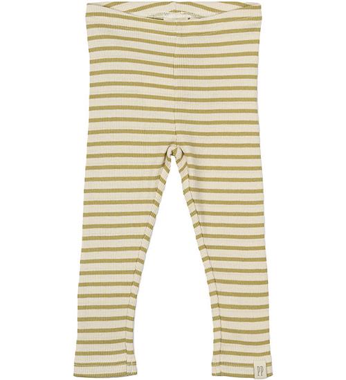 Petit Piao Leggings - Rib - Modal - Khaki/Dark Off White