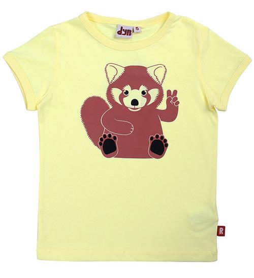 DYR T-shirt - DyrHide - Pastel Yellow Peace Roed Panda