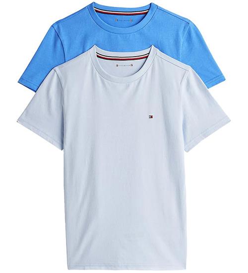 Tommy Hilfiger T-shirt - 2-pak - Breezy Blue/Blue Spell White