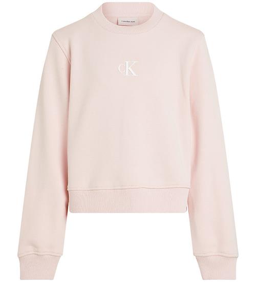 Calvin Klein Sweatshirt - Ck Logo - Silver Peony Pink