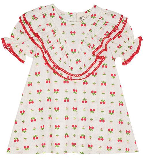 Flöss Kjole - Sofia - Soft White Berry m. Blonder