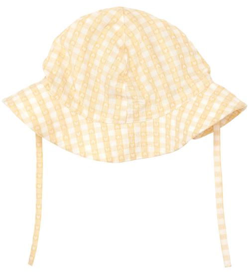 Flöss Solhat - Olivia - Soft Yellow Heart Gingham