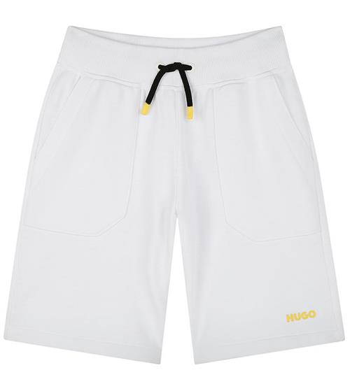 HUGO Sweatshorts - Hvid m. Gul