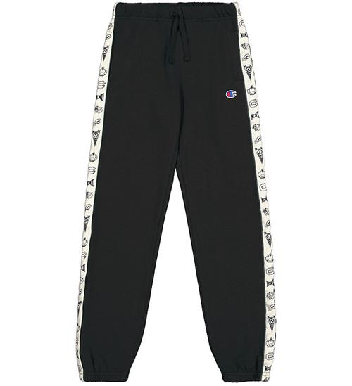 Champion Sweatpants - Elastic Cuff - Sort m. Print