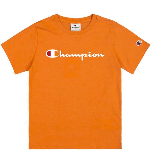 Champion T-shirt - Orange m. Print