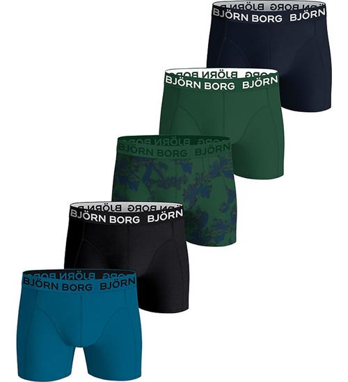 Björn Borg Boxershorts - 5-pak - Sort/Grøn/Blå