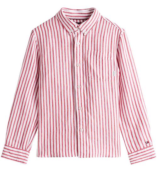 Tommy Hilfiger Skjorte - Primary Red Stripe